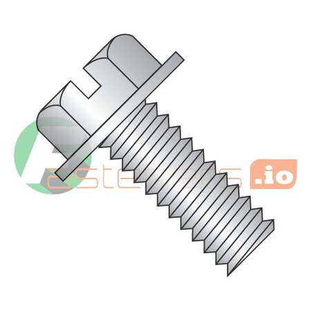 #4-40 X 1/4 In Slotted Hex Machine Screw, Plain 18-8 Stainless Steel, 5000 PK